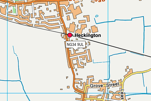 NG34 9UL map - OS VectorMap District (Ordnance Survey)