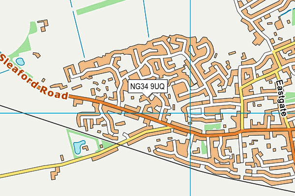 NG34 9UQ map - OS VectorMap District (Ordnance Survey)