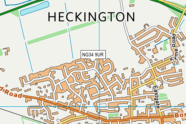 NG34 9UR map - OS VectorMap District (Ordnance Survey)