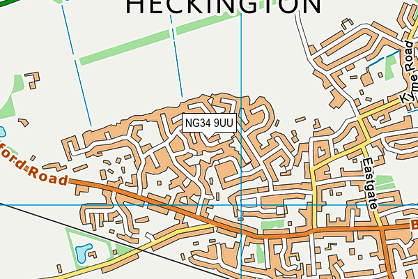 NG34 9UU map - OS VectorMap District (Ordnance Survey)