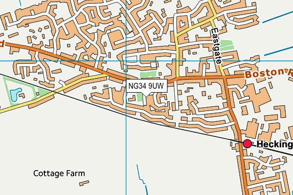 NG34 9UW map - OS VectorMap District (Ordnance Survey)