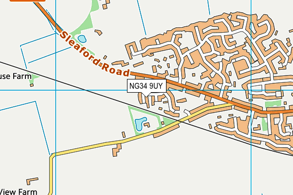 NG34 9UY map - OS VectorMap District (Ordnance Survey)