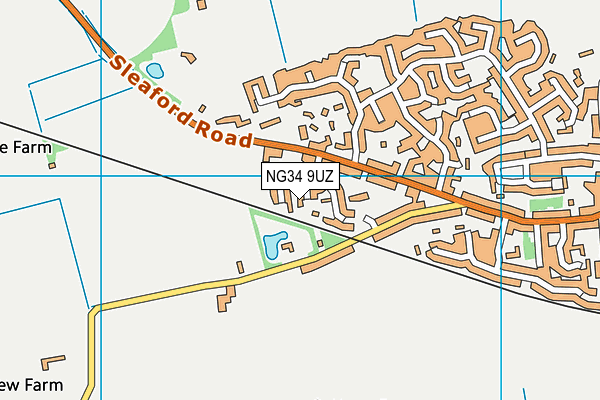 NG34 9UZ map - OS VectorMap District (Ordnance Survey)