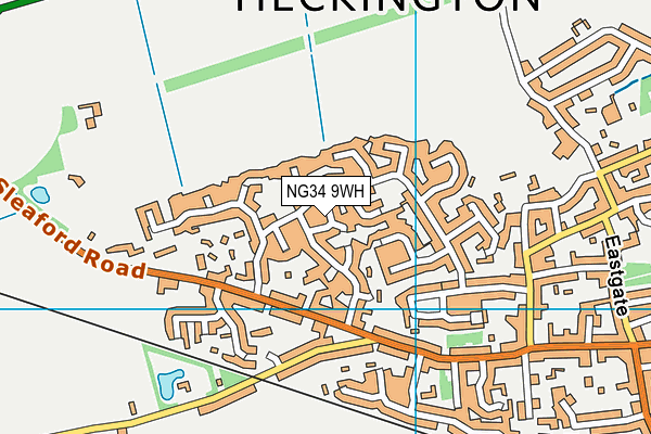NG34 9WH map - OS VectorMap District (Ordnance Survey)