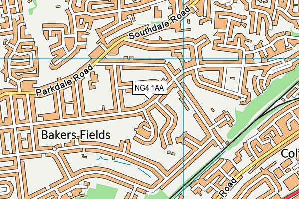 NG4 1AA map - OS VectorMap District (Ordnance Survey)