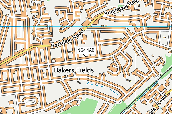 NG4 1AB map - OS VectorMap District (Ordnance Survey)