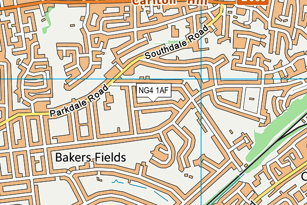 NG4 1AF map - OS VectorMap District (Ordnance Survey)