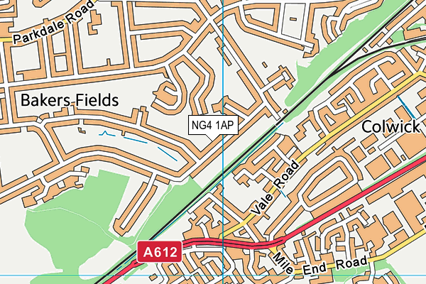 NG4 1AP map - OS VectorMap District (Ordnance Survey)