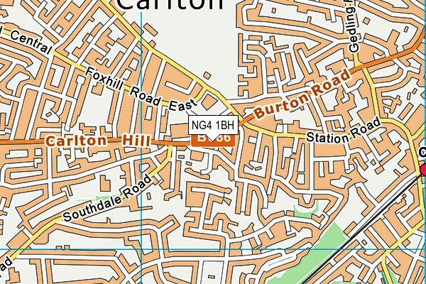 NG4 1BH map - OS VectorMap District (Ordnance Survey)