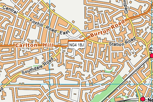 NG4 1BJ map - OS VectorMap District (Ordnance Survey)