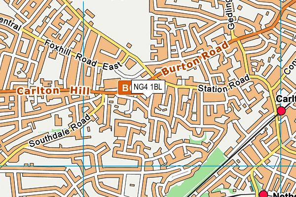 NG4 1BL map - OS VectorMap District (Ordnance Survey)