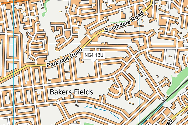 NG4 1BU map - OS VectorMap District (Ordnance Survey)