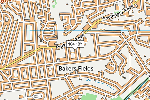 NG4 1BY map - OS VectorMap District (Ordnance Survey)