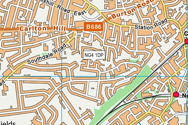 NG4 1DP map - OS VectorMap District (Ordnance Survey)