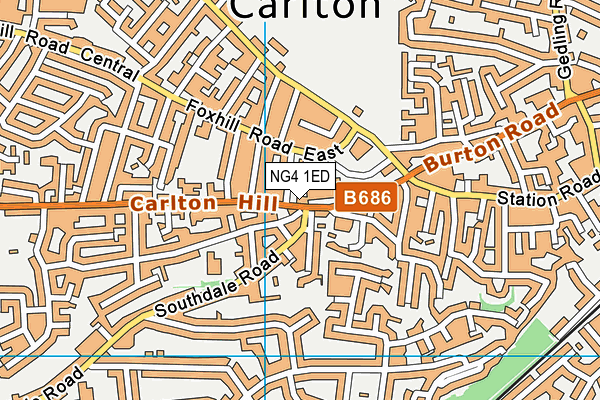 NG4 1ED map - OS VectorMap District (Ordnance Survey)