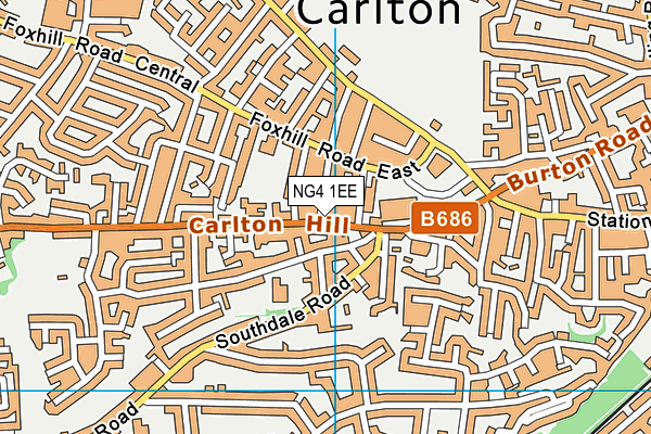 NG4 1EE map - OS VectorMap District (Ordnance Survey)
