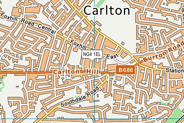 NG4 1EL map - OS VectorMap District (Ordnance Survey)