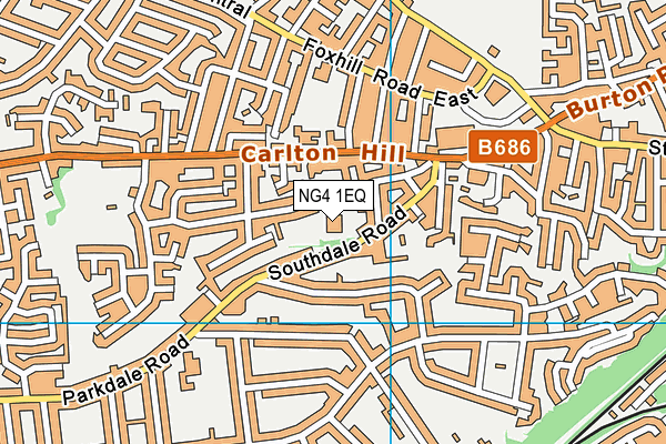 NG4 1EQ map - OS VectorMap District (Ordnance Survey)