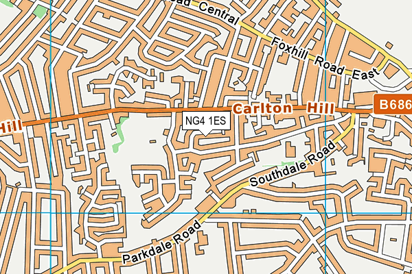 NG4 1ES map - OS VectorMap District (Ordnance Survey)
