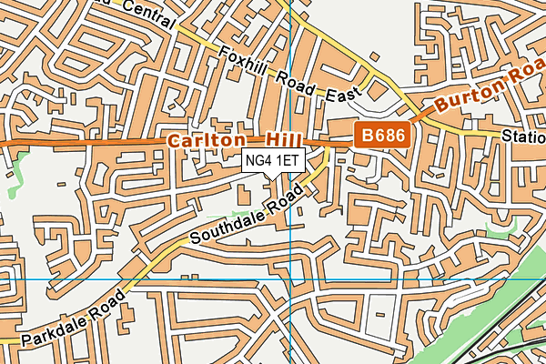 NG4 1ET map - OS VectorMap District (Ordnance Survey)