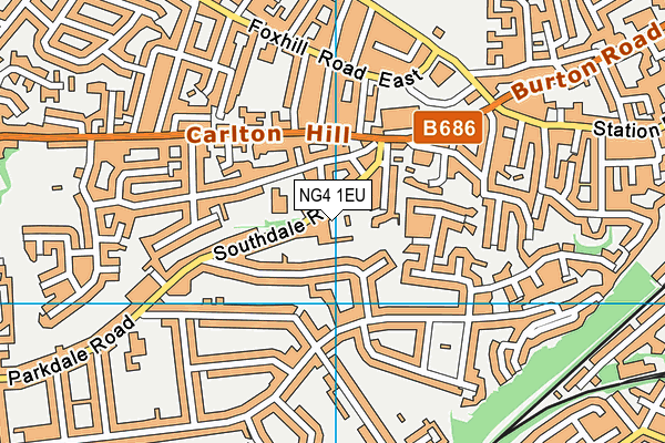 NG4 1EU map - OS VectorMap District (Ordnance Survey)