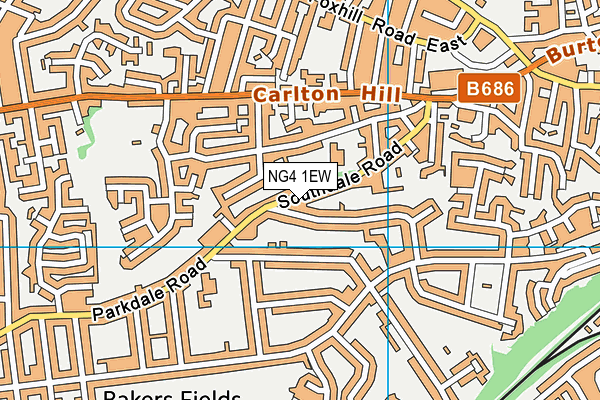 NG4 1EW map - OS VectorMap District (Ordnance Survey)