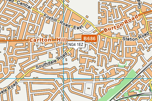 NG4 1EZ map - OS VectorMap District (Ordnance Survey)