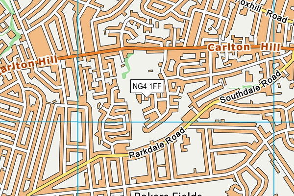 NG4 1FF map - OS VectorMap District (Ordnance Survey)