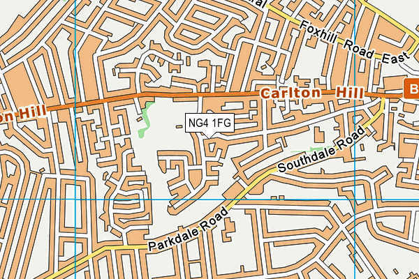NG4 1FG map - OS VectorMap District (Ordnance Survey)