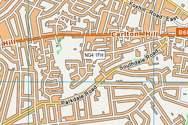 NG4 1FH map - OS VectorMap District (Ordnance Survey)