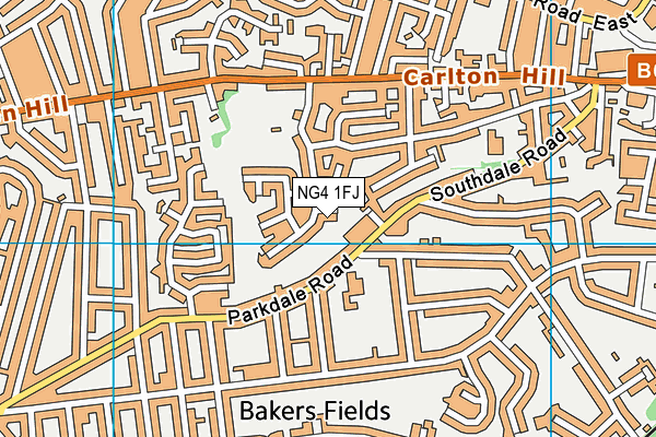 NG4 1FJ map - OS VectorMap District (Ordnance Survey)