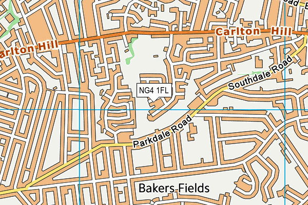 NG4 1FL map - OS VectorMap District (Ordnance Survey)