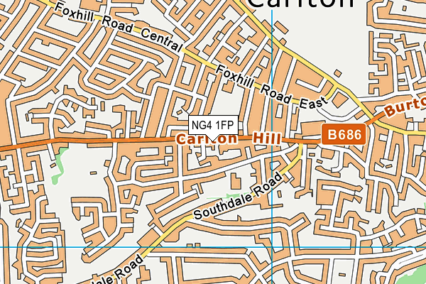 NG4 1FP map - OS VectorMap District (Ordnance Survey)