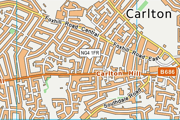 NG4 1FR map - OS VectorMap District (Ordnance Survey)