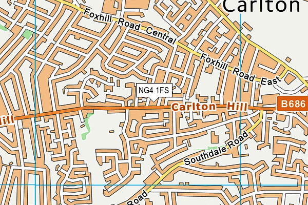 NG4 1FS map - OS VectorMap District (Ordnance Survey)