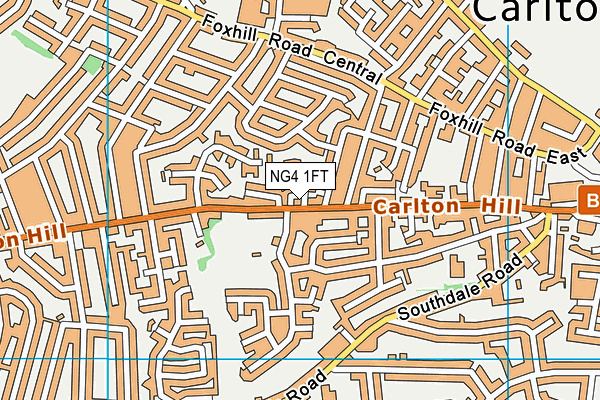 NG4 1FT map - OS VectorMap District (Ordnance Survey)