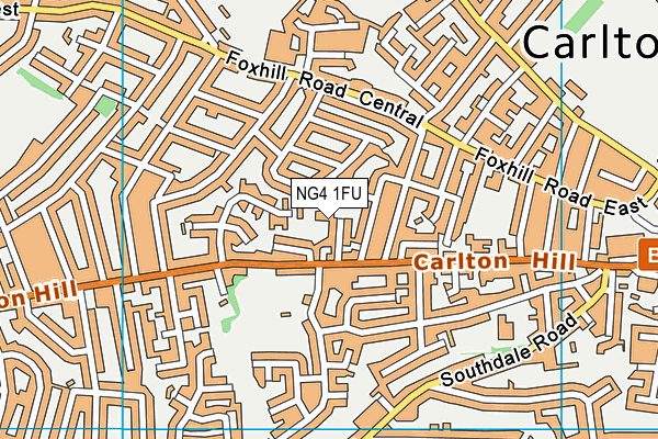 NG4 1FU map - OS VectorMap District (Ordnance Survey)