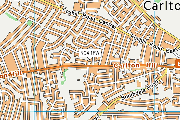 NG4 1FW map - OS VectorMap District (Ordnance Survey)