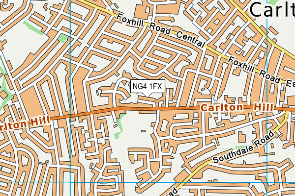 NG4 1FX map - OS VectorMap District (Ordnance Survey)