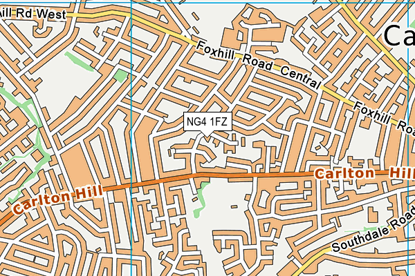 NG4 1FZ map - OS VectorMap District (Ordnance Survey)