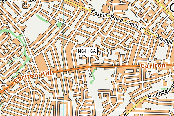 NG4 1GA map - OS VectorMap District (Ordnance Survey)