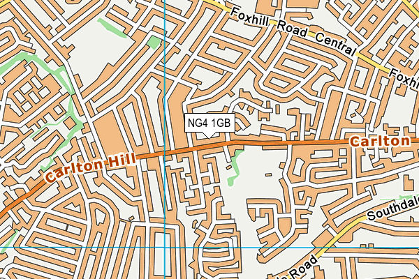 NG4 1GB map - OS VectorMap District (Ordnance Survey)