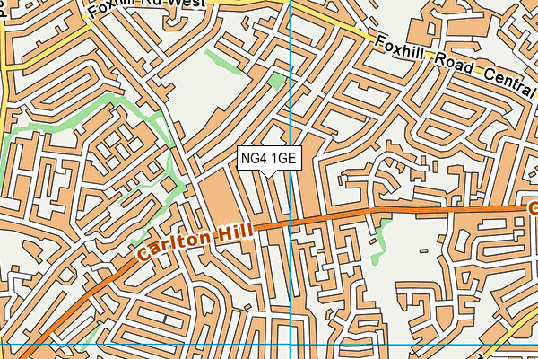 NG4 1GE map - OS VectorMap District (Ordnance Survey)
