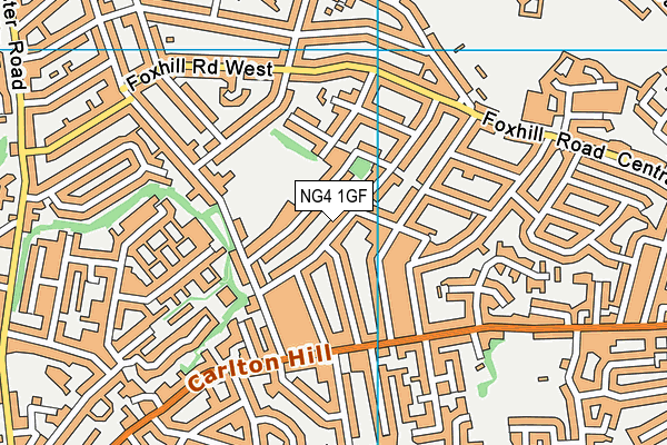 NG4 1GF map - OS VectorMap District (Ordnance Survey)