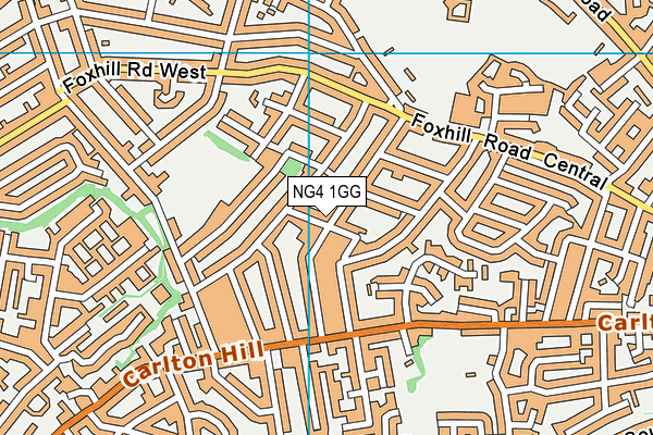 NG4 1GG map - OS VectorMap District (Ordnance Survey)