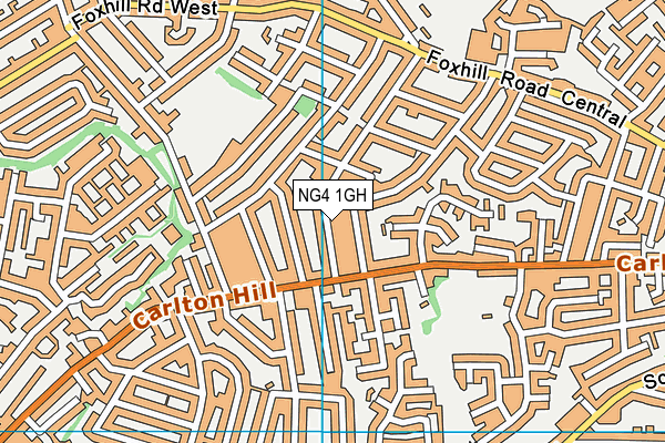 NG4 1GH map - OS VectorMap District (Ordnance Survey)