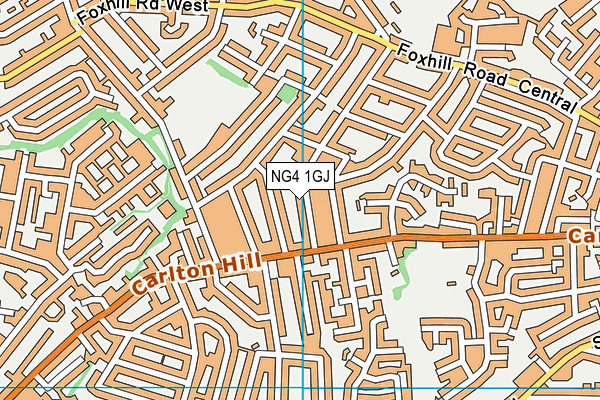 NG4 1GJ map - OS VectorMap District (Ordnance Survey)