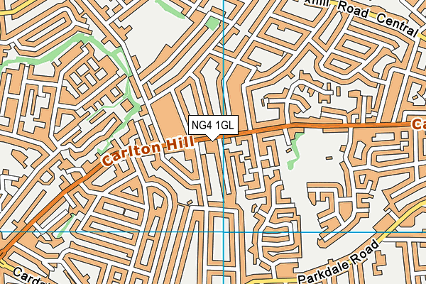 NG4 1GL map - OS VectorMap District (Ordnance Survey)