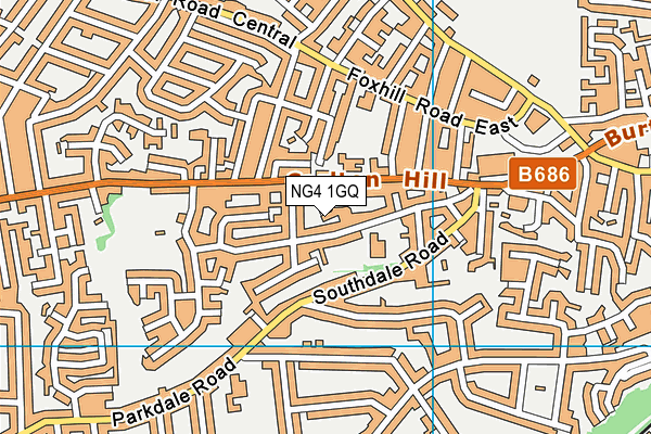 NG4 1GQ map - OS VectorMap District (Ordnance Survey)