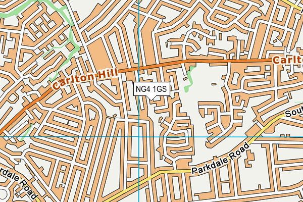 NG4 1GS map - OS VectorMap District (Ordnance Survey)